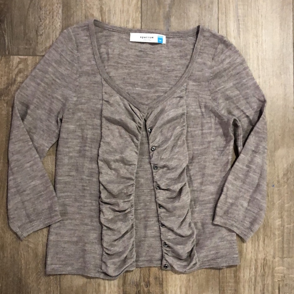 ANTHROPOLOGIE / SPARROW Merino Wool Cardigan Sweater